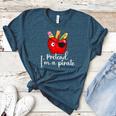 Pretend I'm A Pirate Teacher Apple Talk Like A Pirate Day Men Women Kids Women's Heather T-Shirt Heather Deep Teal