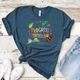 Progress Over Perfection Caterpillar Teacher Back To School Women's Heather T-Shirt Heather Deep Teal