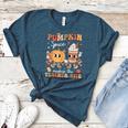 Pumpkin Spice Makes Teacher Nice Retro Fall Spooky Season Women's Heather T-Shirt Heather Deep Teal Pumpkin Spice Makes Teacher Nice Retro Fall Spooky Season Women's Heather T-Shirt Heather Deep Teal