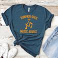 Pumpkin Spice And Music Advice Music Teacher Halloween Women's Heather T-Shirt Heather Deep Teal