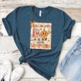 Pumpkin Teacher Preppy Fall In Love With Learning Autumn Women's Heather T-Shirt Heather Deep Teal