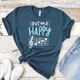 Put On A Happy Face Music Music Teacher Women's Heather T-Shirt Heather Deep Teal Put On A Happy Face Music Music Teacher Women's Heather T-Shirt Heather Deep Teal