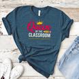 Queen Of The Classroom Teacher Women's Heather T-Shirt Heather Deep Teal