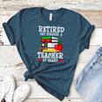 Retired But Forever a Teacher At Heart Teacher Retirement Women's Heather T-Shirt Heather Deep Teal