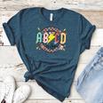 Retro ABCD Transitional Kindergarten Teacher Tour TK Teacher Women's Heather T-Shirt Heather Deep Teal