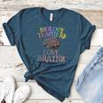 Retro BIOLOGY TEACHERS LOVE BRAINS This Is My Scary STEM Women's Heather T-Shirt Heather Deep Teal