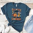 Retro Fall In Love With Learning Autumn Pumpkin Teacher Kids Women's Heather T-Shirt Heather Deep Teal Retro Fall In Love With Learning Autumn Pumpkin Teacher Kids Women's Heather T-Shirt Heather Deep Teal