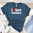 Retro I Love Hot Teachers Vintage I Heart Hot Teacher Men Women Girls Kids Women's Heather T-Shirt Heather Deep Teal