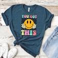 You Got This Retro Smile Motivational Testing Day Teacher Women's Heather T-Shirt Heather Deep Teal You Got This Retro Smile Motivational Testing Day Teacher Women's Heather T-Shirt Heather Deep Teal