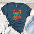 Retro Teach Love Inspire Back To School Teachers Women's Heather T-Shirt Heather Deep Teal Retro Teach Love Inspire Back To School Teachers Women's Heather T-Shirt Heather Deep Teal
