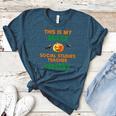 My Scary Social Studies Teacher Costume Halloween Men Women Women's Heather T-Shirt Heather Deep Teal