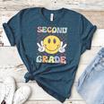 Second Grade Teachers Boys Girls Smile Face 2nd Grade Team Women's Heather T-Shirt Heather Deep Teal