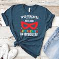 SPED Teacher Are Just Superheroes Disguise Special Education Women's Heather T-Shirt Heather Deep Teal SPED Teacher Are Just Superheroes Disguise Special Education Women's Heather T-Shirt Heather Deep Teal