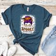 Spooky Paraprofessional Life Halloween Messy Bun Teacher For Men Women Women's Heather T-Shirt Heather Deep Teal Spooky Paraprofessional Life Halloween Messy Bun Teacher For Men Women Women's Heather T-Shirt Heather Deep Teal