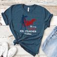 This Is My Super ESL Teacher Costume Lazy Halloween Women's Heather T-Shirt Heather Deep Teal