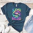 Super Teacher Back To School Apple Tie Dye First Day Women's Heather T-Shirt Heather Deep Teal Super Teacher Back To School Apple Tie Dye First Day Women's Heather T-Shirt Heather Deep Teal