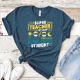 Super Teacher By Day Super Tired By Night Superheroes School Women's Heather T-Shirt Heather Deep Teal Super Teacher By Day Super Tired By Night Superheroes School Women's Heather T-Shirt Heather Deep Teal