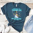 Surviving The Teacher Life Pjs Pajamas Christmas Xmas Teache Women's Heather T-Shirt Heather Deep Teal