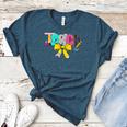 Teach Coquette Bow Teacher Back To School Happy First Day Women's Heather T-Shirt Heather Deep Teal