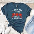 I Teach The Cutest Apples In The Orchard Cute Fall Teacher Women's Heather T-Shirt Heather Deep Teal I Teach The Cutest Apples In The Orchard Cute Fall Teacher Women's Heather T-Shirt Heather Deep Teal