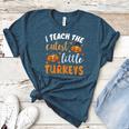 I Teach The Cutest Little Turkeys For Teacher Thanksgiving Women's Heather T-Shirt Heather Deep Teal I Teach The Cutest Little Turkeys For Teacher Thanksgiving Women's Heather T-Shirt Heather Deep Teal