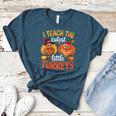 I Teach The Cutest Little Turkeys Teacher Thanksgiving Women's Heather T-Shirt Heather Deep Teal I Teach The Cutest Little Turkeys Teacher Thanksgiving Women's Heather T-Shirt Heather Deep Teal