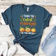 I Teach The Cutest Pumpkins Halloween Teacher Women's Heather T-Shirt Heather Deep Teal I Teach The Cutest Pumpkins Halloween Teacher Women's Heather T-Shirt Heather Deep Teal
