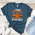 I Teach The Cutest Pumpkins In The Patch Halloween Teacher Women's Heather T-Shirt Heather Deep Teal I Teach The Cutest Pumpkins In The Patch Halloween Teacher Women's Heather T-Shirt Heather Deep Teal