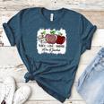 Teach Love Inspire Pre-k Teacher Apple Leopard Red Plain Women's Heather T-Shirt Heather Deep Teal