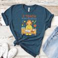 I Teach In My Pajamas Crayon Home School Teacher PJs Women's Heather T-Shirt Heather Deep Teal