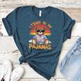 I Teach In My Pajamas Teacher Sunset Bear Retro Women's Heather T-Shirt Heather Deep Teal
