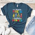 I Teach Pre-K Superheroes Students Teacher Back To School Women's Heather T-Shirt Heather Deep Teal I Teach Pre-K Superheroes Students Teacher Back To School Women's Heather T-Shirt Heather Deep Teal