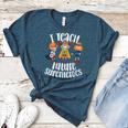 I Teach Superheroes Cute Back To School Teacher Women's Heather T-Shirt Heather Deep Teal