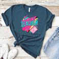 Teacher 90s Retro Colorful Teacher Of The 90s Back To School Women's Heather T-Shirt Heather Deep Teal Teacher 90s Retro Colorful Teacher Of The 90s Back To School Women's Heather T-Shirt Heather Deep Teal