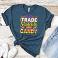 Teacher Cute Will Trade Students For Candy Halloween Costume Women's Heather T-Shirt Heather Deep Teal