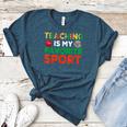 Teacher Is My Favorite Sport Teacher Teaching Lover Women's Heather T-Shirt Heather Deep Teal Teacher Is My Favorite Sport Teacher Teaching Lover Women's Heather T-Shirt Heather Deep Teal