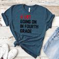 Teacher A Lot Going On In Fourth Grade Back To School Women's Heather T-Shirt Heather Deep Teal