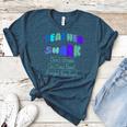 Teacher Shark Don't Stress Do Your Best Forget The Rest Women's Heather T-Shirt Heather Deep Teal
