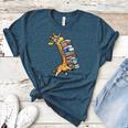 Teacher Shirt Giraffe Holding Books Bookworm Librarian Women's Heather T-Shirt Heather Deep Teal Teacher Shirt Giraffe Holding Books Bookworm Librarian Women's Heather T-Shirt Heather Deep Teal