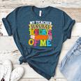 My Teacher Survived 100 Days Of Me 100th Day Of School Kids Women's Heather T-Shirt Heather Deep Teal
