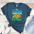 My Teacher Survived 100 Days Of Me Dab 100 Days Of School For Men Women Kids Women's Heather T-Shirt Heather Deep Teal My Teacher Survived 100 Days Of Me Dab 100 Days Of School For Men Women Kids Women's Heather T-Shirt Heather Deep Teal