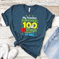 My Teacher Survived 100 Days Of Me Women's Heather T-Shirt Heather Deep Teal My Teacher Survived 100 Days Of Me Women's Heather T-Shirt Heather Deep Teal