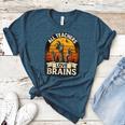Teacher All Teachers Love Brains Halloween Women's Heather T-Shirt Heather Deep Teal Teacher All Teachers Love Brains Halloween Women's Heather T-Shirt Heather Deep Teal