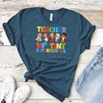 Teacher Of Tiny Superheroes Teach 100th Day Of School Women's Heather T-Shirt Heather Deep Teal Teacher Of Tiny Superheroes Teach 100th Day Of School Women's Heather T-Shirt Heather Deep Teal