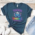Teachers Are Just Superheroes In Disguise Back To School Women's Heather T-Shirt Heather Deep Teal