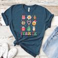 Team TK Teacher Christmas Groovy Smile Face Girl Boy Kid TK Women's Heather T-Shirt Heather Deep Teal Team TK Teacher Christmas Groovy Smile Face Girl Boy Kid TK Women's Heather T-Shirt Heather Deep Teal