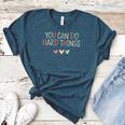Test Day Teacher You Can Do Hard Things Heart Women Kids Women's Heather T-Shirt Heather Deep Teal
