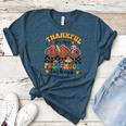 Thankful For My Preschool Turkeys Thanksgiving Teacher Fall Women's Heather T-Shirt Heather Deep Teal