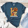 Thanksgiving Love Kindergarten Teacher Turkey Autumn Fall Women's Heather T-Shirt Heather Deep Teal