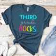 Third Grade Rocks Shirt Team 3rd Grade Teacher Women's Heather T-Shirt Heather Deep Teal Third Grade Rocks Shirt Team 3rd Grade Teacher Women's Heather T-Shirt Heather Deep Teal